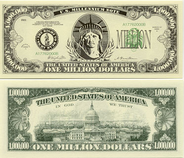 1 million dollar bill